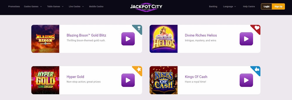 Slots at Jackpoty City Canada